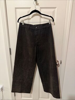 Womens Black Wide-Leg Pants